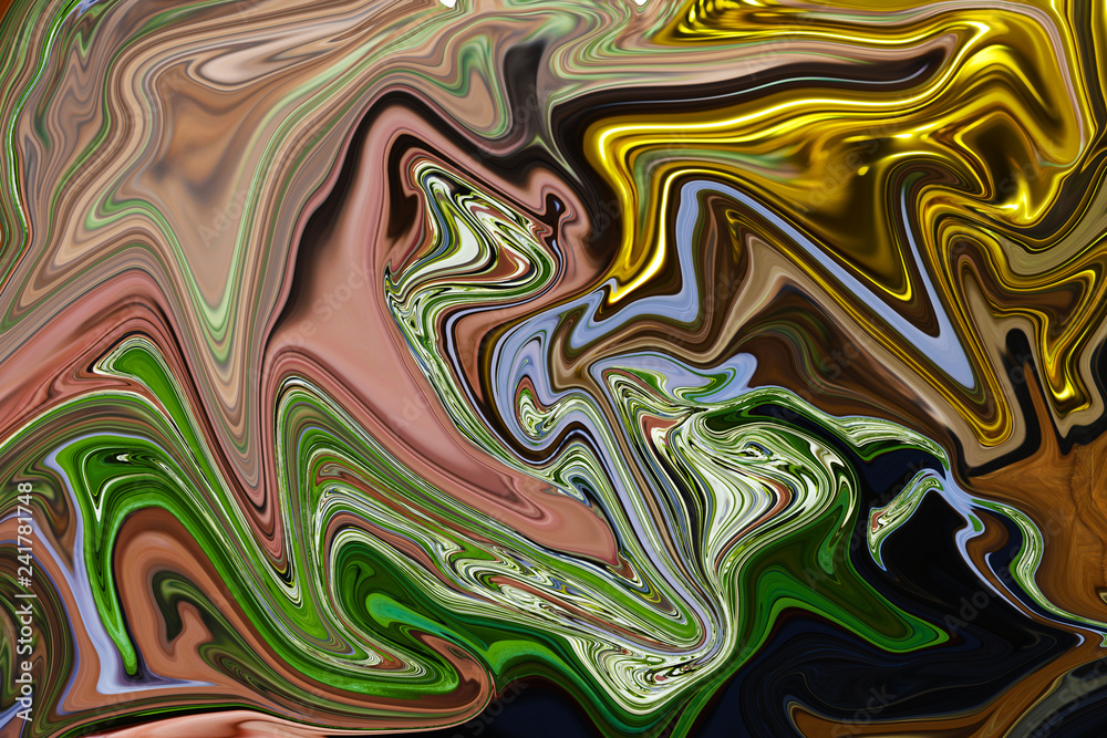 Drawing art of the chaotic direction of color contours.