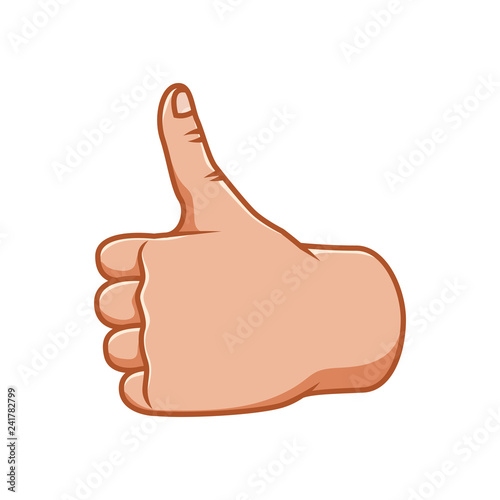 Hand gestures, great design for any purposes. Ok sign. Good sign. Gesture line icon. Hand gestures illustration. Human vector gestures. White background.
