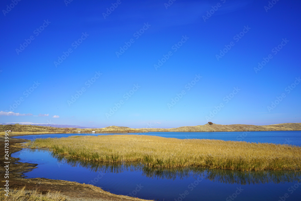 Hamurpet Lake from Varto, Mus, Turkey                             