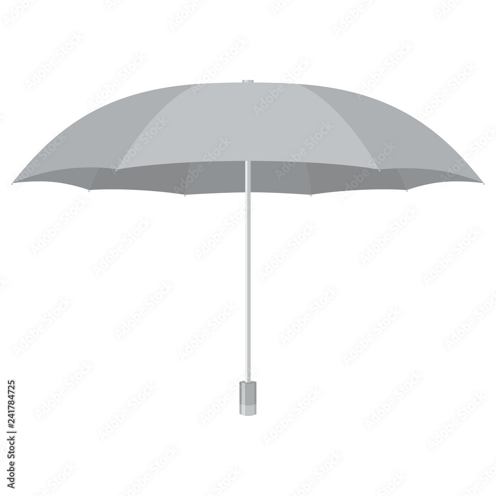 Silver umbrella. Isolated on white. Vector illustration. Silver umbrella. Isolated on white. Vector illustration.