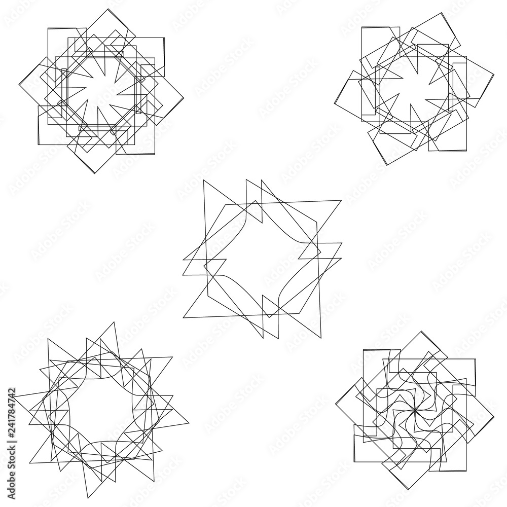 Fototapeta premium Geometry minimalistic artwork poster with simple shape and figure