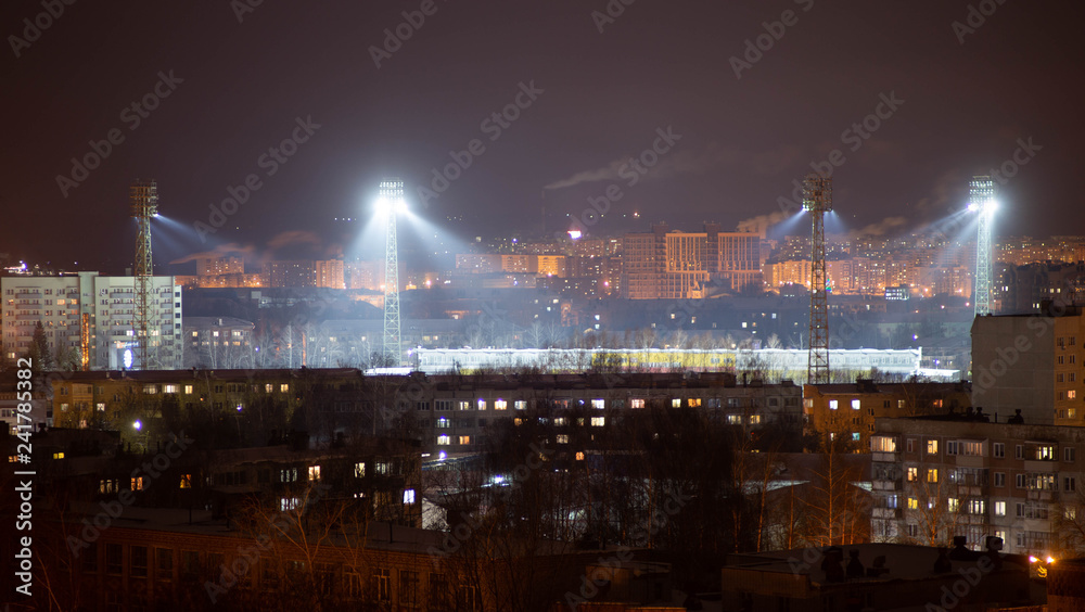 Cheboksary, taken in the evening of January 4 from a height of 12 floors