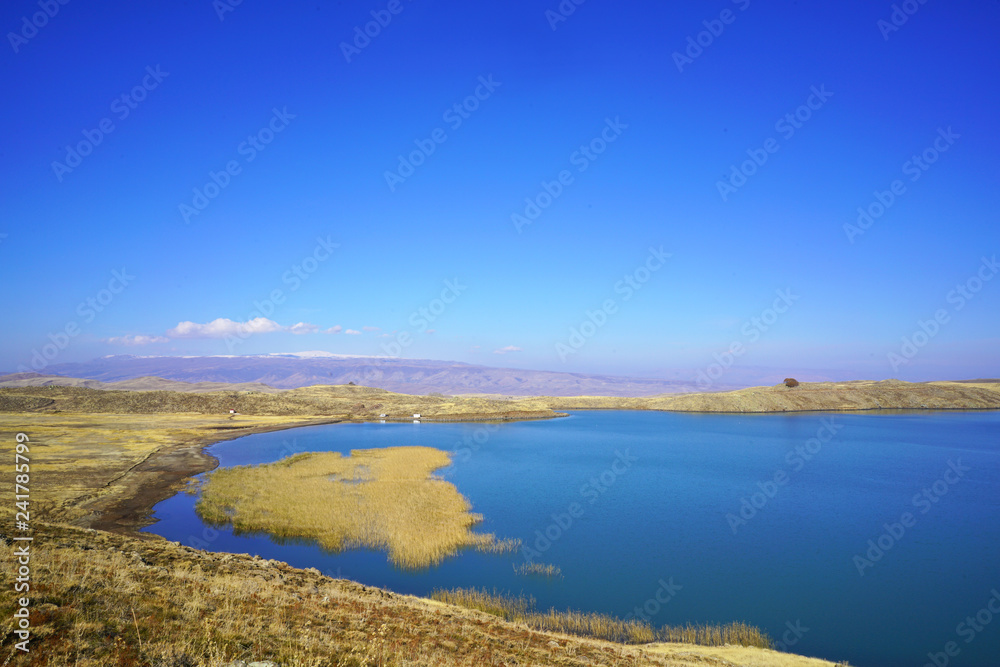 Hamurpet Lake from Varto, Mus, Turkey                             