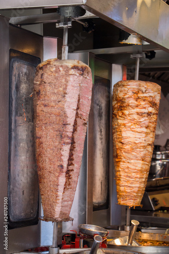 Traditional Turkish Doner Kebab grill