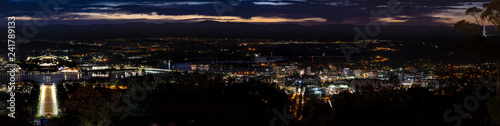 panoramic view city skyline canberra the capital of Australia