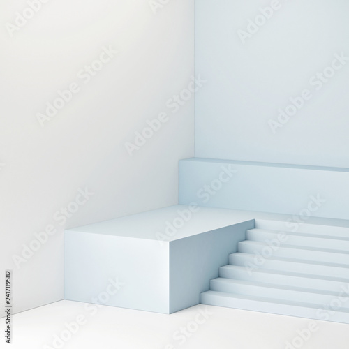 Wallpaper Mural Podium in abstract room, 3d render, 3d illustration  Torontodigital.ca