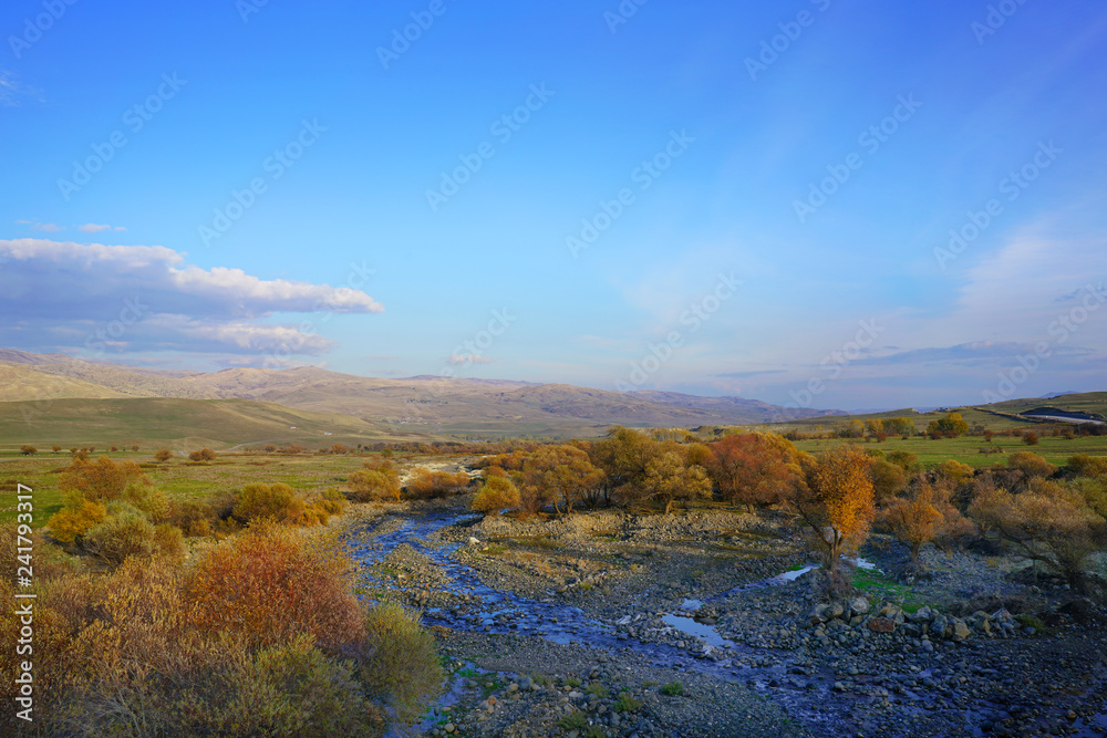 Scenery views from Murat river at Mus, Turkey Scenery views from Murat river at Mus, Turkey