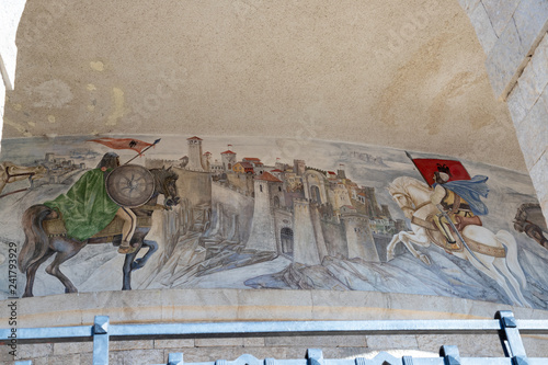 The Skanderbeg Museum in Kruja, Albania. The building of George Castriot ( Skanderbeg ) - national albanian hero. Kruje Castle and fortress photo