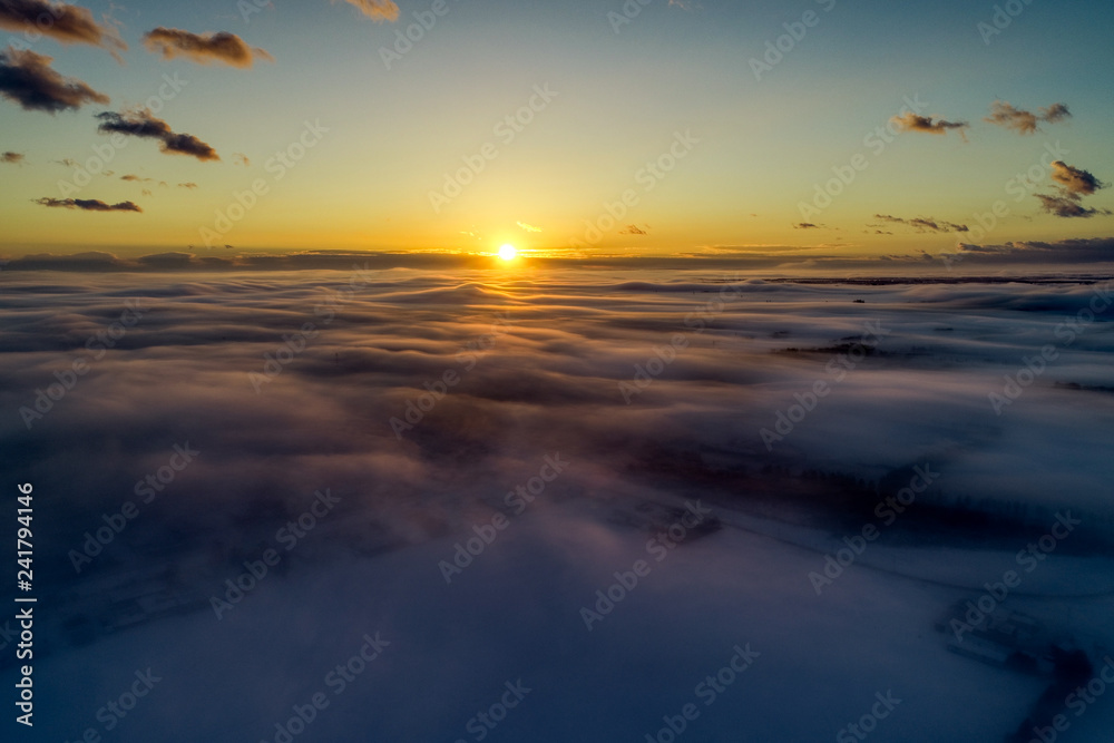 雲海の空撮