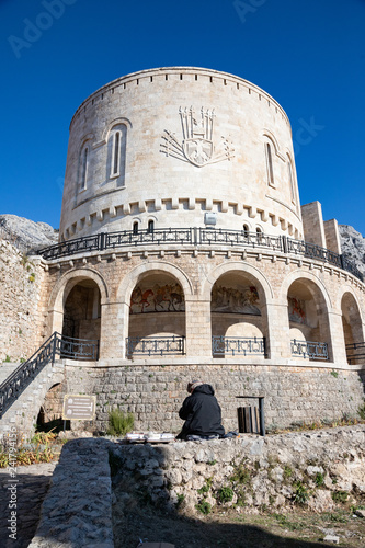 The Skanderbeg Museum in Kruja, Albania. The building of George Castriot ( Skanderbeg ) - national albanian hero. Kruje Castle and fortress photo
