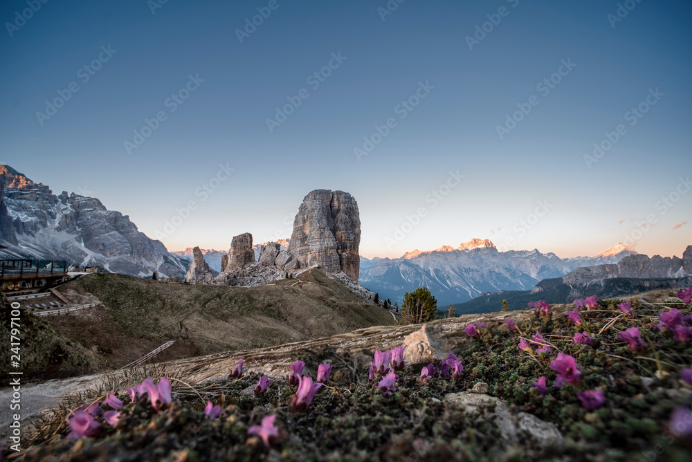 sunset in the mountains