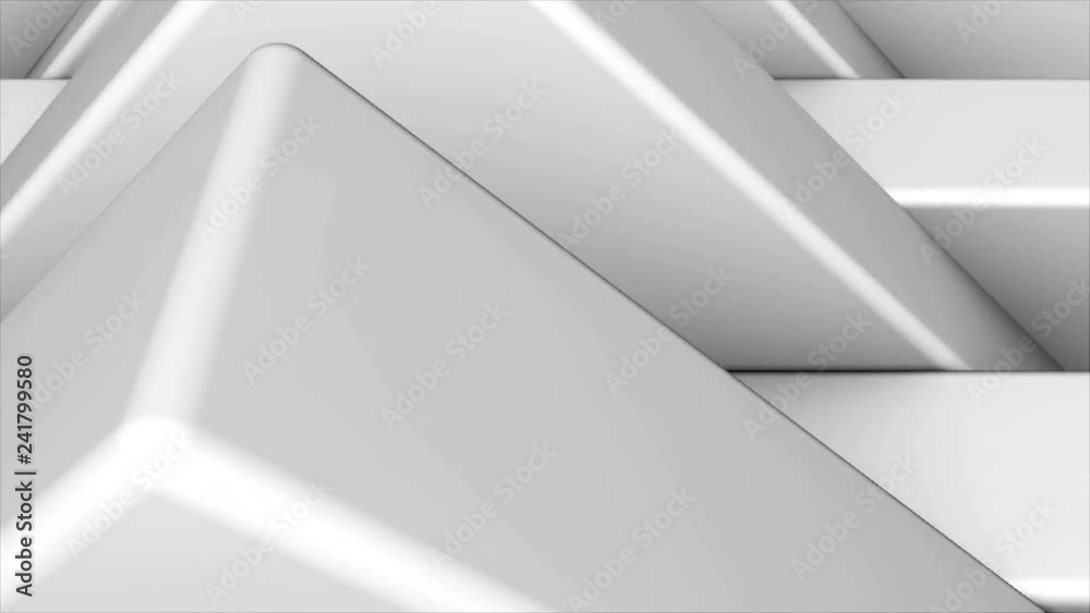Random rotation rectangles - turning geometrical objects, 3d rendering computer generated background