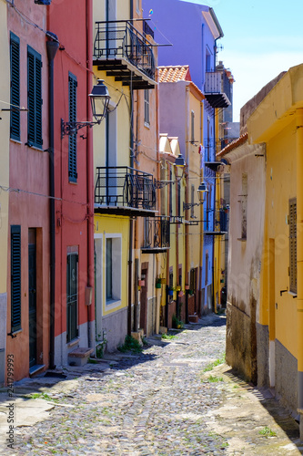 Village of Bosa, Sardinia, Italy.