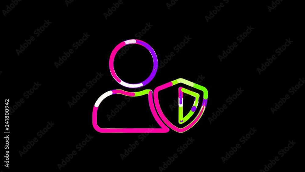 Circles gather in symbol user shield. After it crumbles in a line and moves to the camera. Alpha channel black Circles gather in symbol user shield. After it crumbles in a line and moves to the camera. Alpha channel black