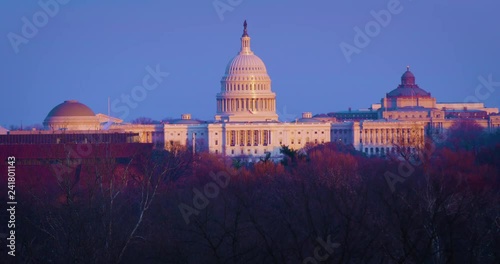 US Capitol Building US Capital Washington DC Golden Hour Winter