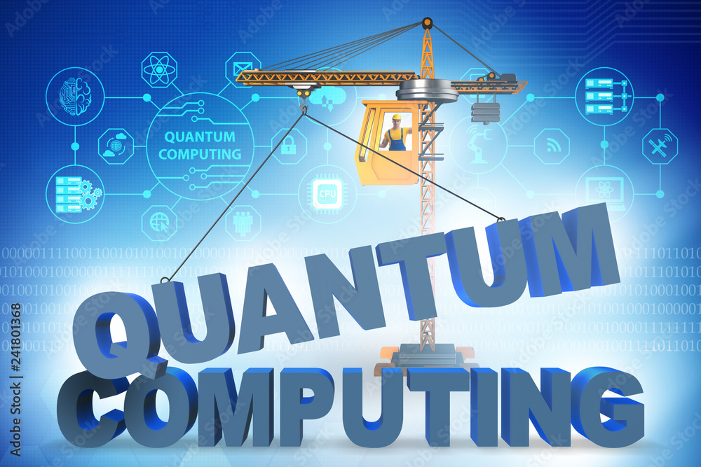 Quantum computing concept - 3d rendering Quantum computing concept - 3d rendering
