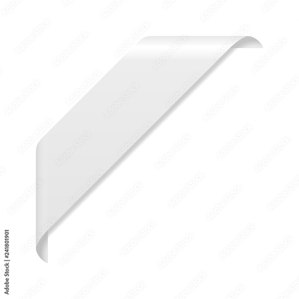 White corner ribbon