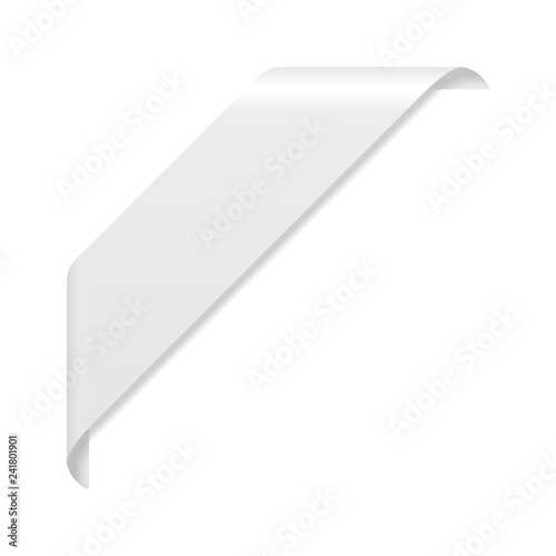 White corner ribbon