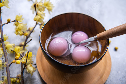 Traditional chinese sweet rice ball