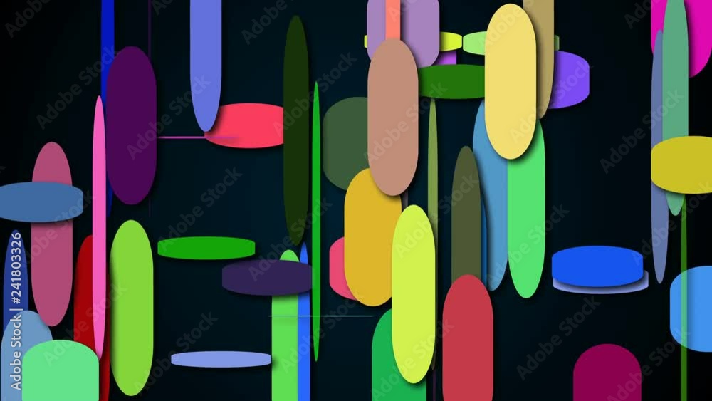 Bright colorful shapes, computer generated abstract background, 3D rendering background