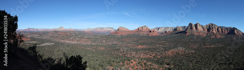 Panorama of Sedona Red Rocks from Hiline Trail
