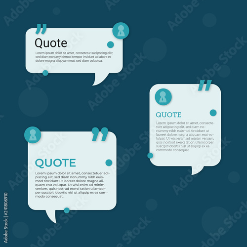 collection of vector quote frames for testimonials