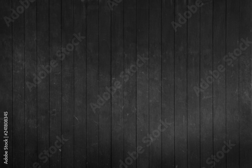 Old black wood texture for vintage wall background.