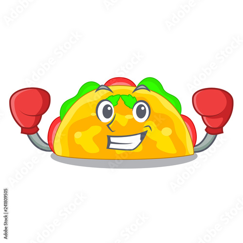 Boxing omelatte served on wooden cartoon plate