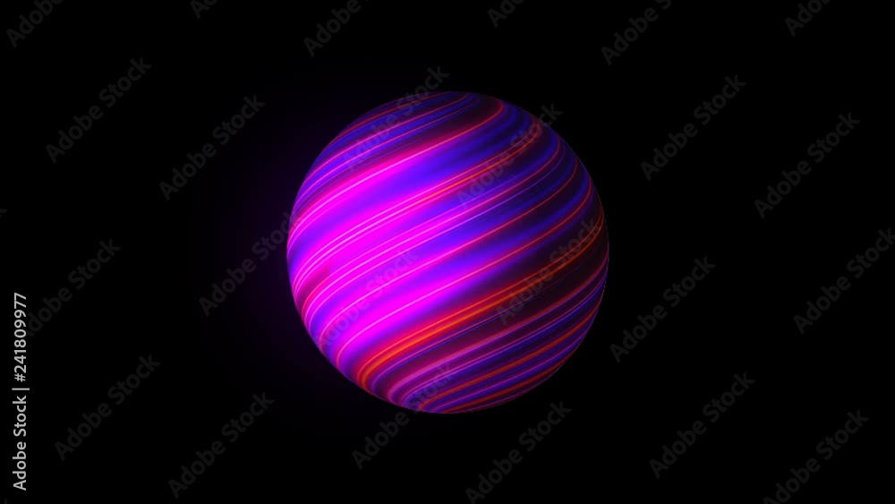Sphere with surface with neon effect are in space , modern abstract 3d rendering backdrop Sphere with surface with neon effect are in space , modern abstract 3d rendering backdrop