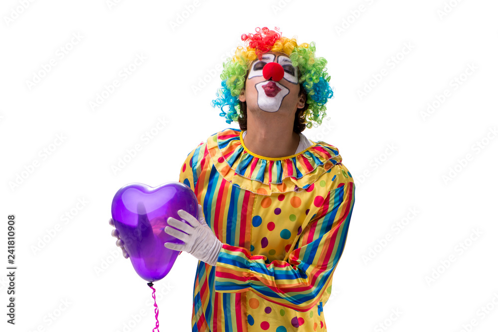 Funny clown isolated on white background Funny clown isolated on white background