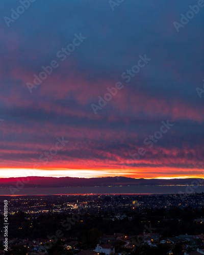 Sunset over the Bay Area