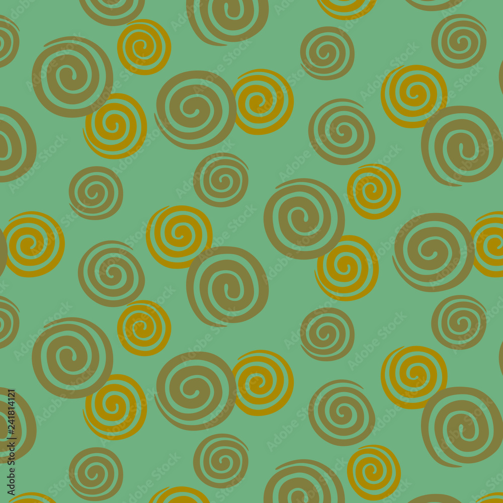 Japanese Mint Green Spiral Pattern