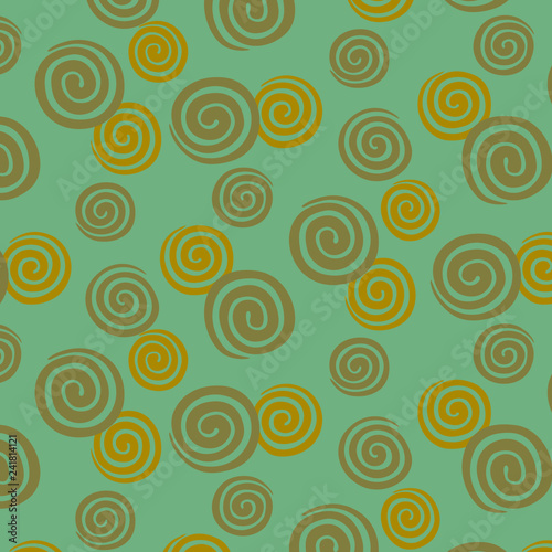 Japanese Mint Green Spiral Pattern