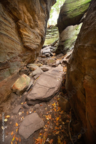 Cove rocks of Ritchie Ledges in Cuyahoga Valley National Park.