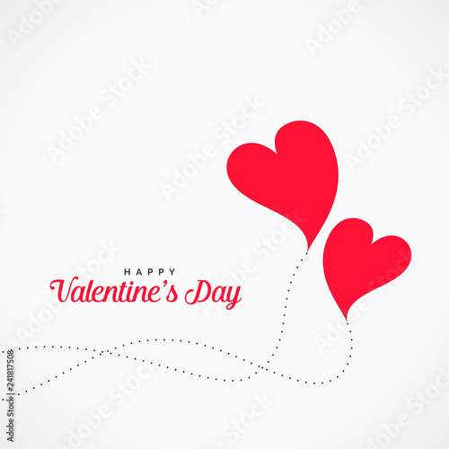flying hearts design valentines day background