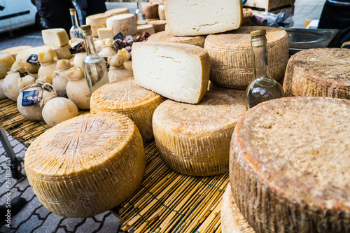 Traditional cheese with worms in Mamoiada, Nuoro, Sardinia, Italy