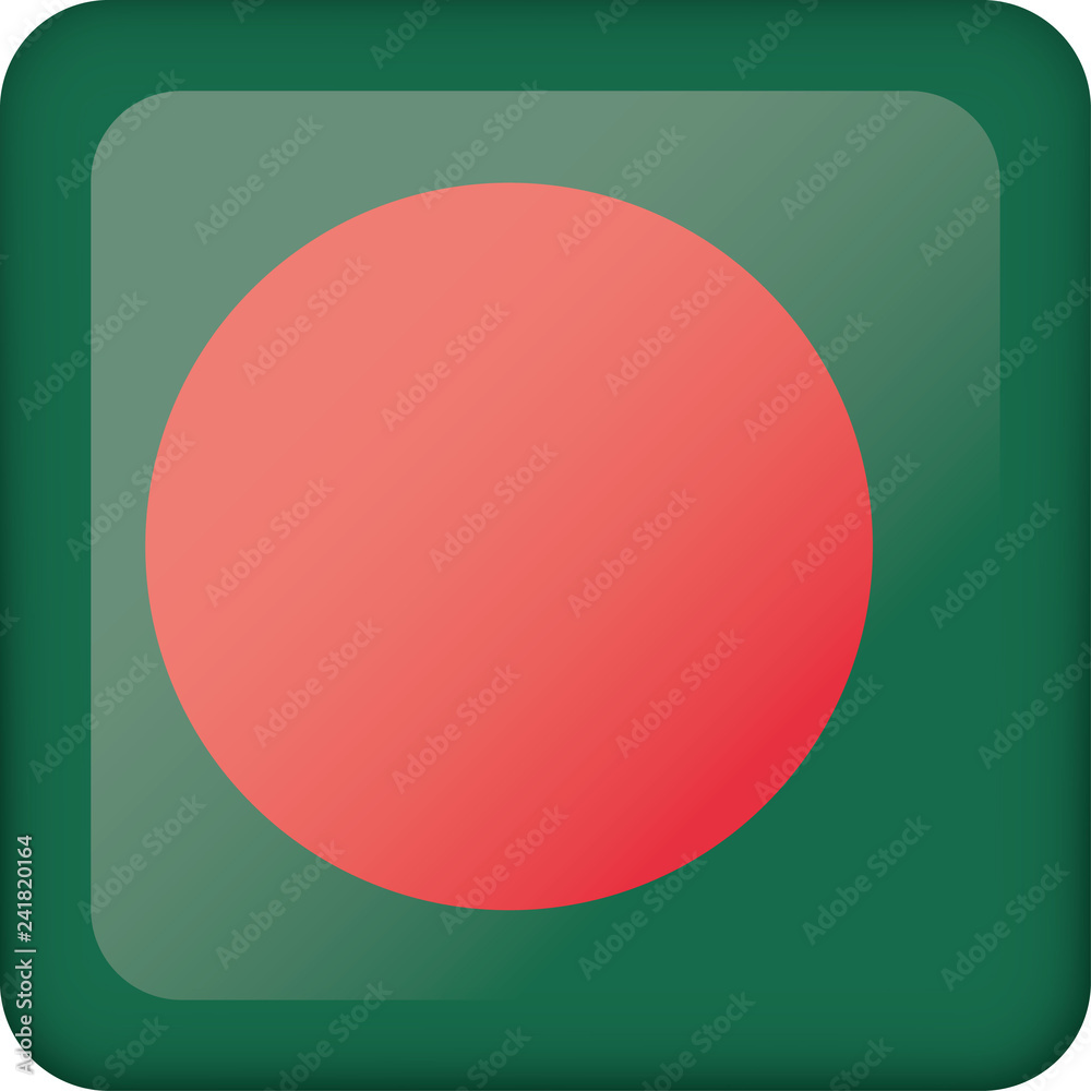 Icon representing square button flag of Bangladesh. Ideal for catalogs of institutional materials and geography Icon representing square button flag of Bangladesh. Ideal for catalogs of institutional materials and geography