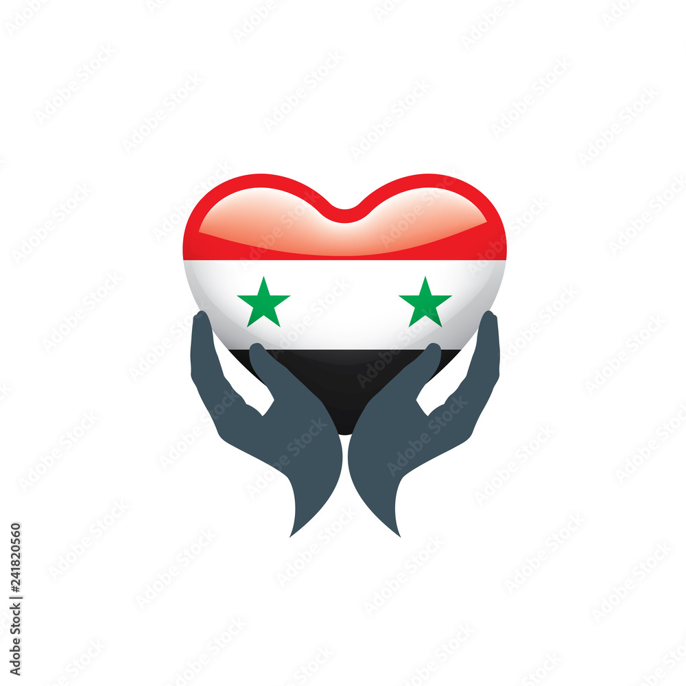 Syria flag, vector illustration on a white background Syria flag, vector illustration on a white background