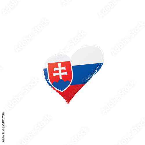 Slovakia flag, vector illustration on a white background Free Download Slovakia flag, vector illustration on a white background - GFXLoad