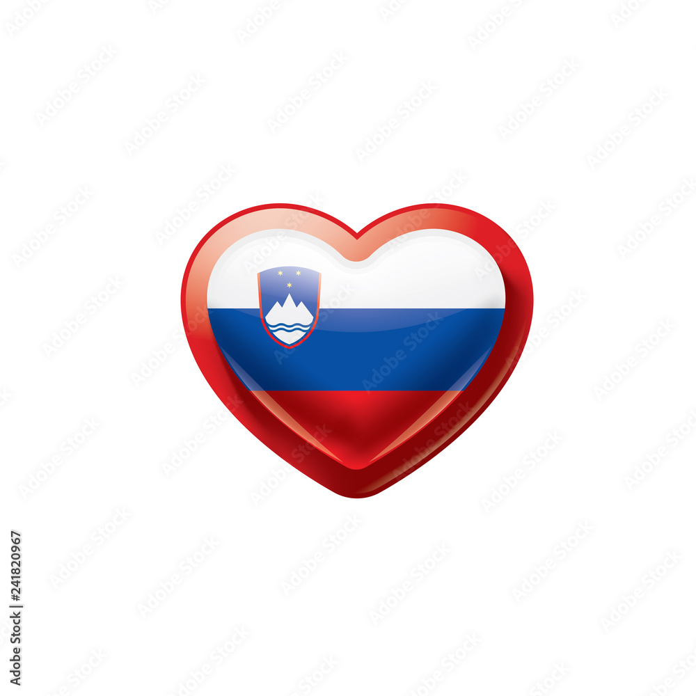 Fototapeta premium Slovenia flag, vector illustration on a white background