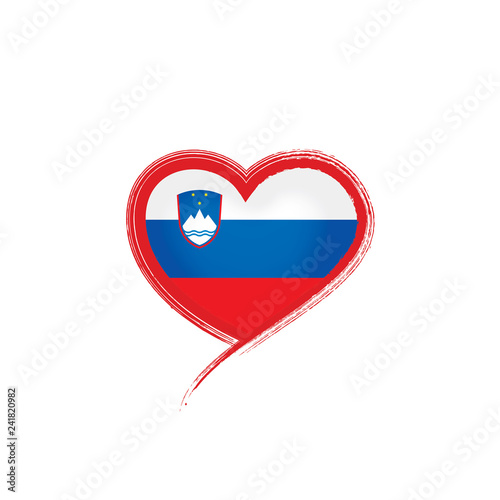 Slovenia flag  vector illustration on a white background