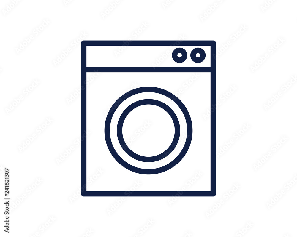 wash machine line icon illustration vector,washing machine line icon illustration design