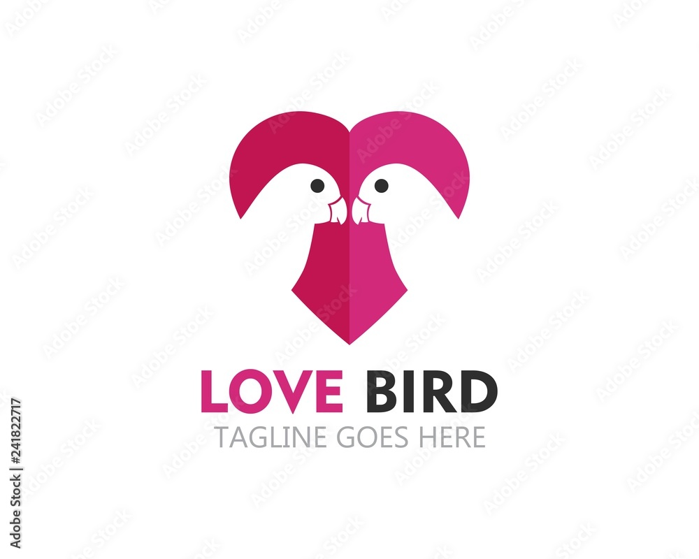 beauty lovebird logo vector icon template beauty lovebird logo vector icon template