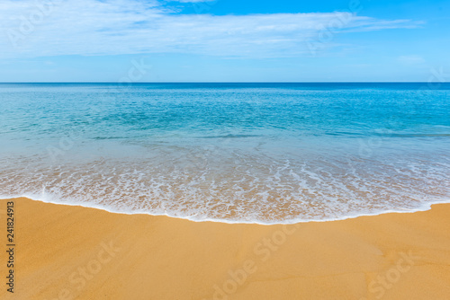Fototapeta Naklejka Na Ścianę i Meble -  tropical beach in summer and sand sea sky