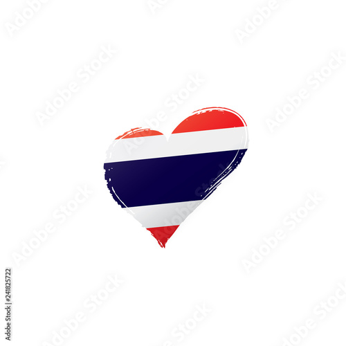 Thailand flag, vector illustration on a white background Free Download Thailand flag, vector illustration on a white background - GFXLoad
