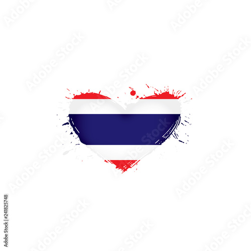 Thailand flag  vector illustration on a white background