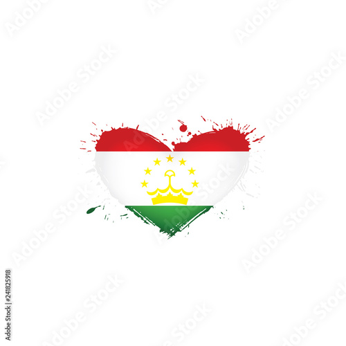 Tajikistan flag  vector illustration on a white background