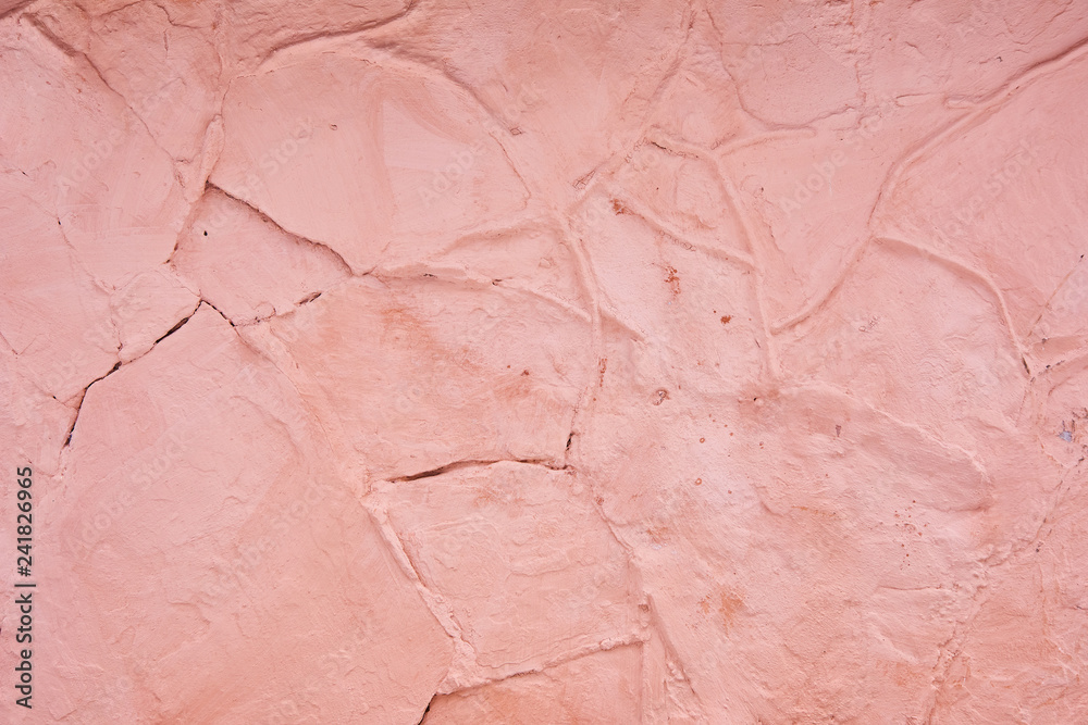 Pink Plastered Concrete Wall Background Texture Detail Pink Plastered Concrete Wall Background Texture Detail