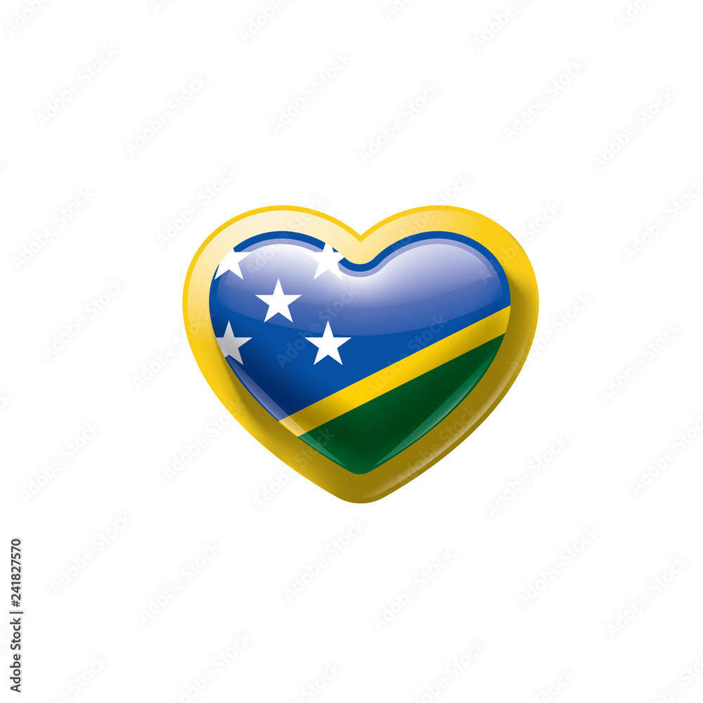 Solomon Islands flag, vector illustration on a white background Solomon Islands flag, vector illustration on a white background