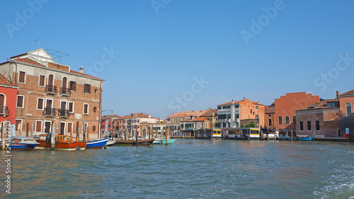 Venice, Italy. Wonderful views through the water canals and the pedestrian street of the town